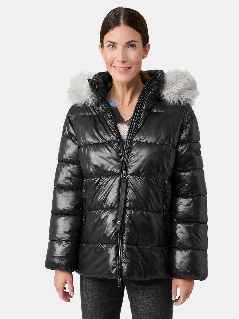 Gerry Weber Outdoorjacke Damen Polyamid schwarz, 40