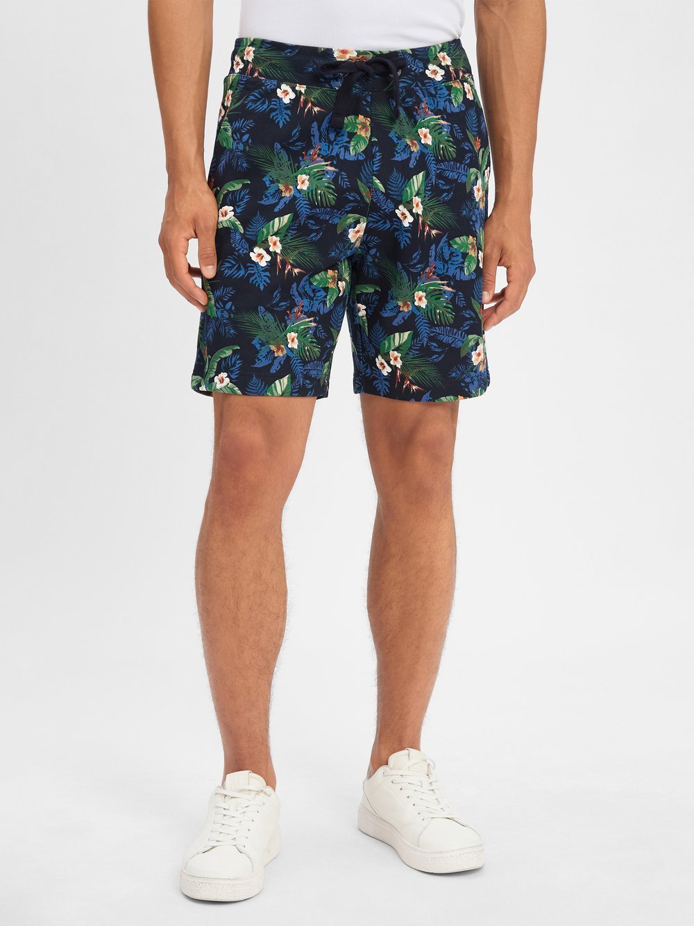 Nils Sundström Sweatshorts Herren Baumwolle mehrfarbig bedruckt, L