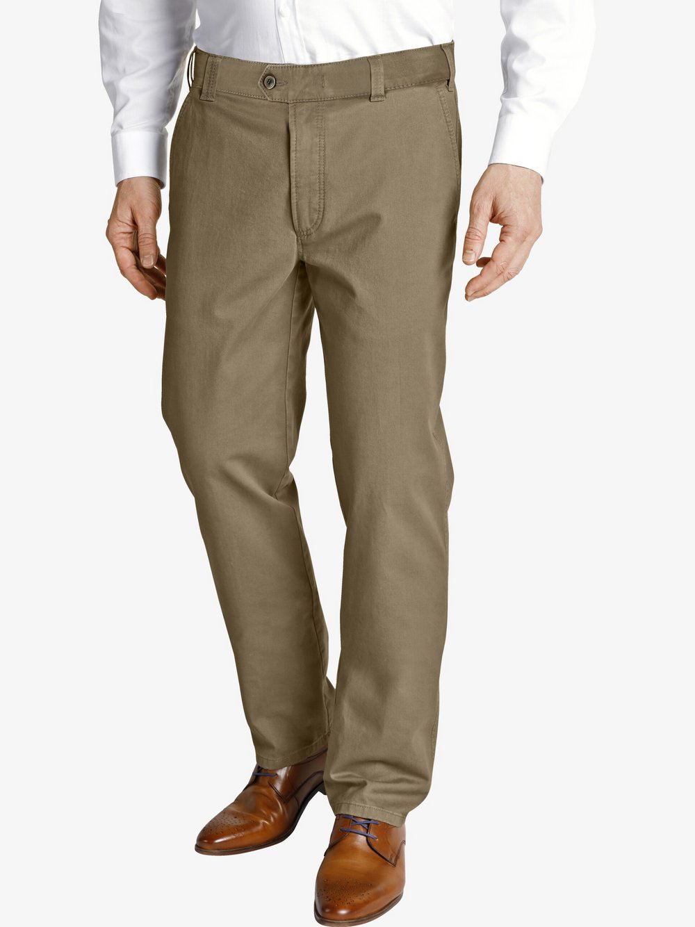 Charles Colby Hose Herren Baumwolle beige, 66-32