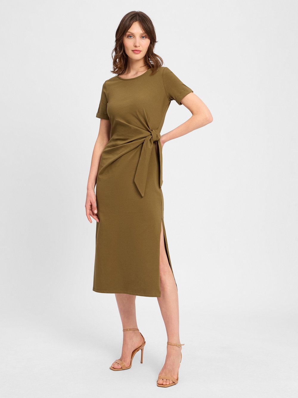 Marie Lund Jerseykleid Damen Baumwolle grün, 36