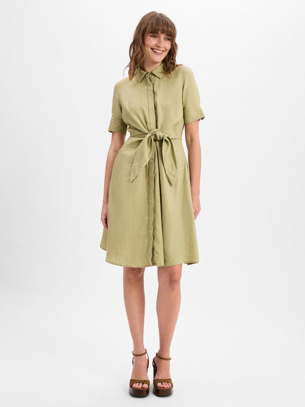 Thumbnail - Lauren Ralph Lauren Freizeitkleid Damen Leinen grün, 40