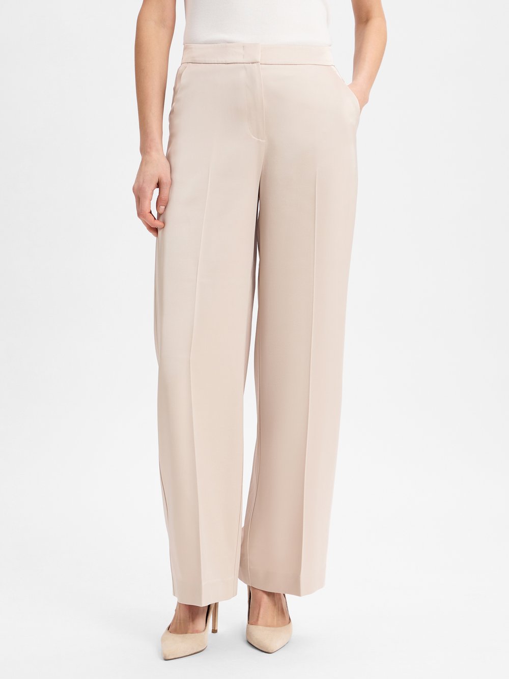 comma Hose Damen Viskose beige, 34