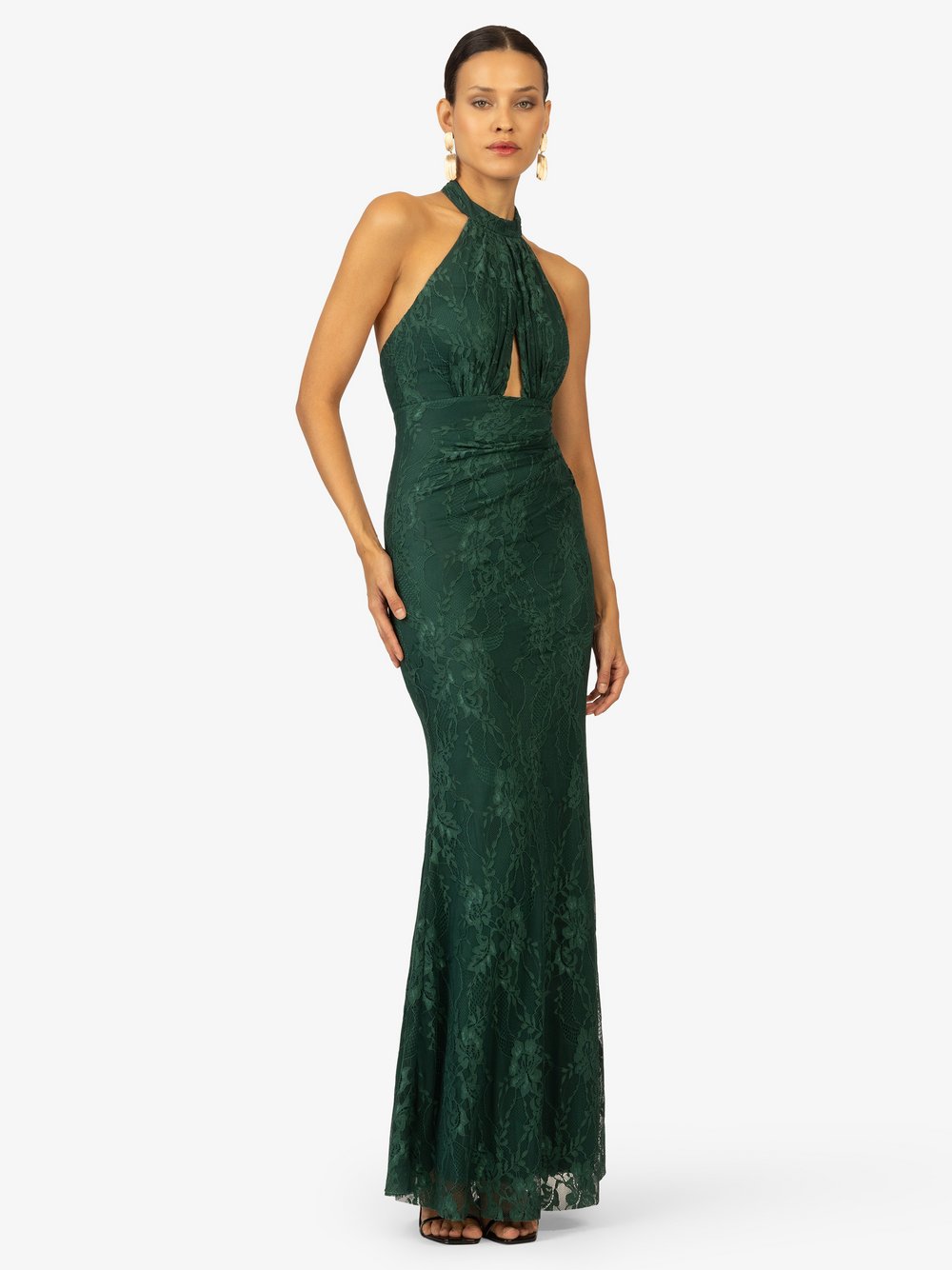 Thumbnail - Kraimod Abendkleid Damen grün gemustert, 36