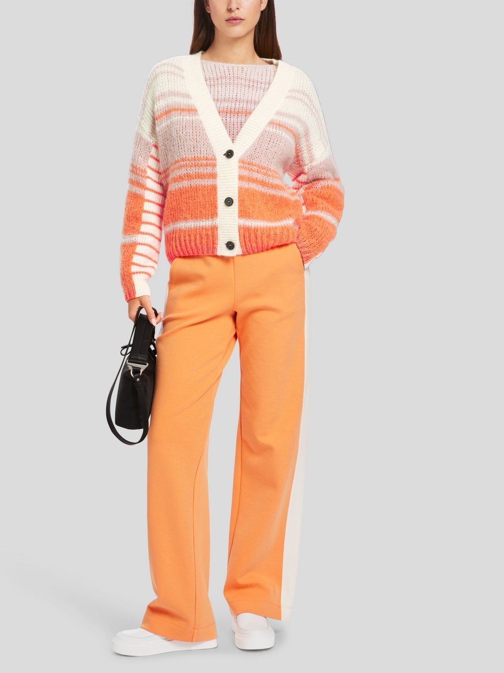 Marc Cain Cardigan Damen Wolle orange bedruckt, 42