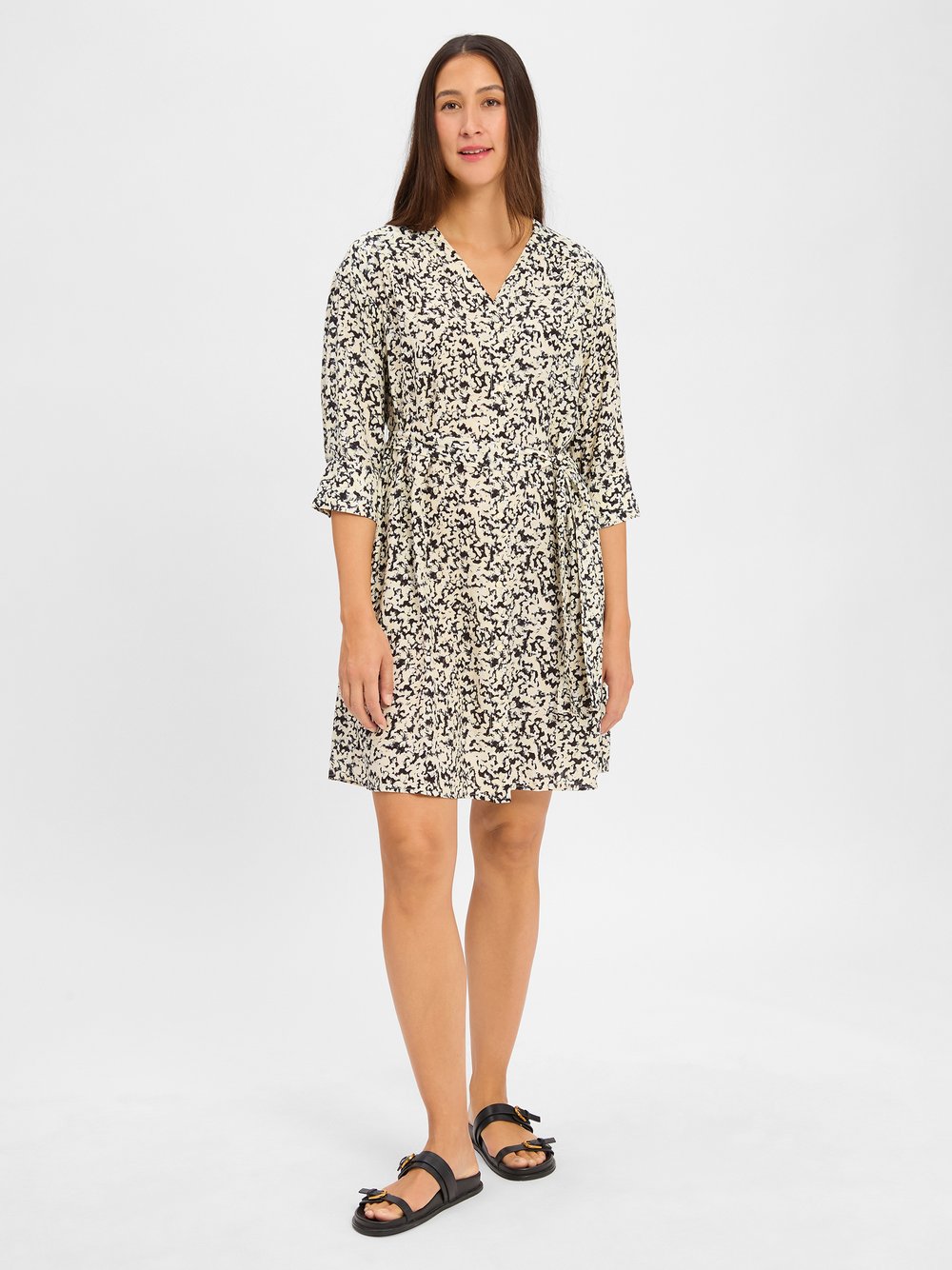 Msch Copenhagen Blusenkleid Damen Viskose mehrfarbig gemustert, XS