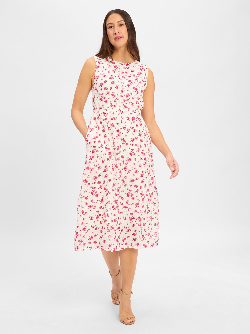 Msch Copenhagen Midikleid Damen Viskose mehrfarbig gemustert, M