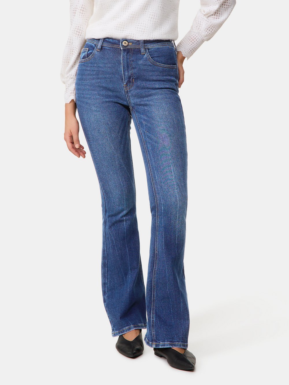 Taifun Jeans Damen Baumwolle blau, 48