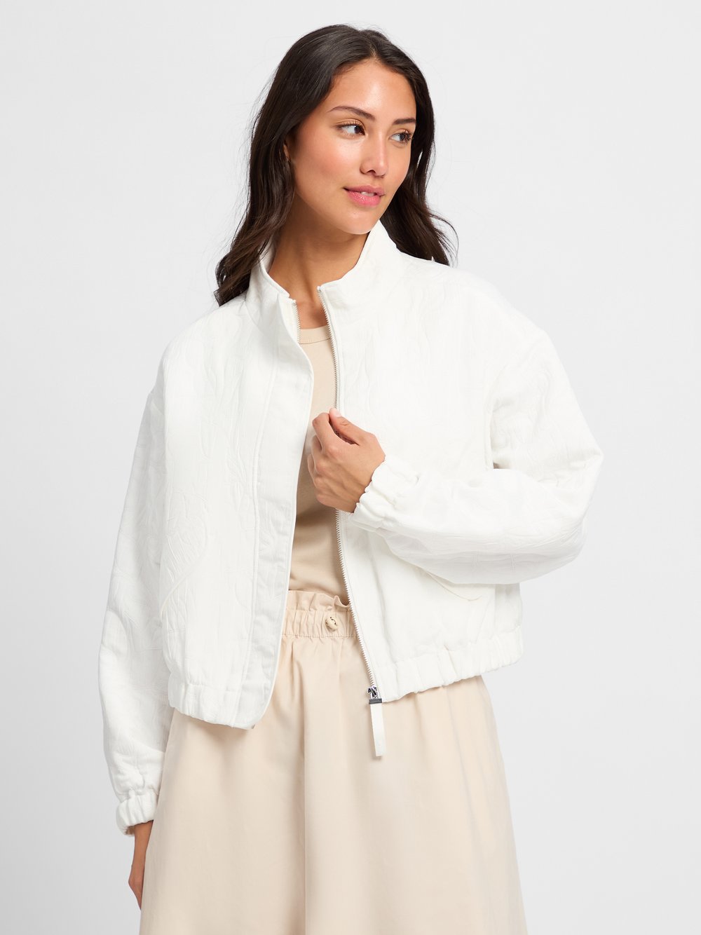comma casual identity Blouson Damen weiß strukturiert, 38