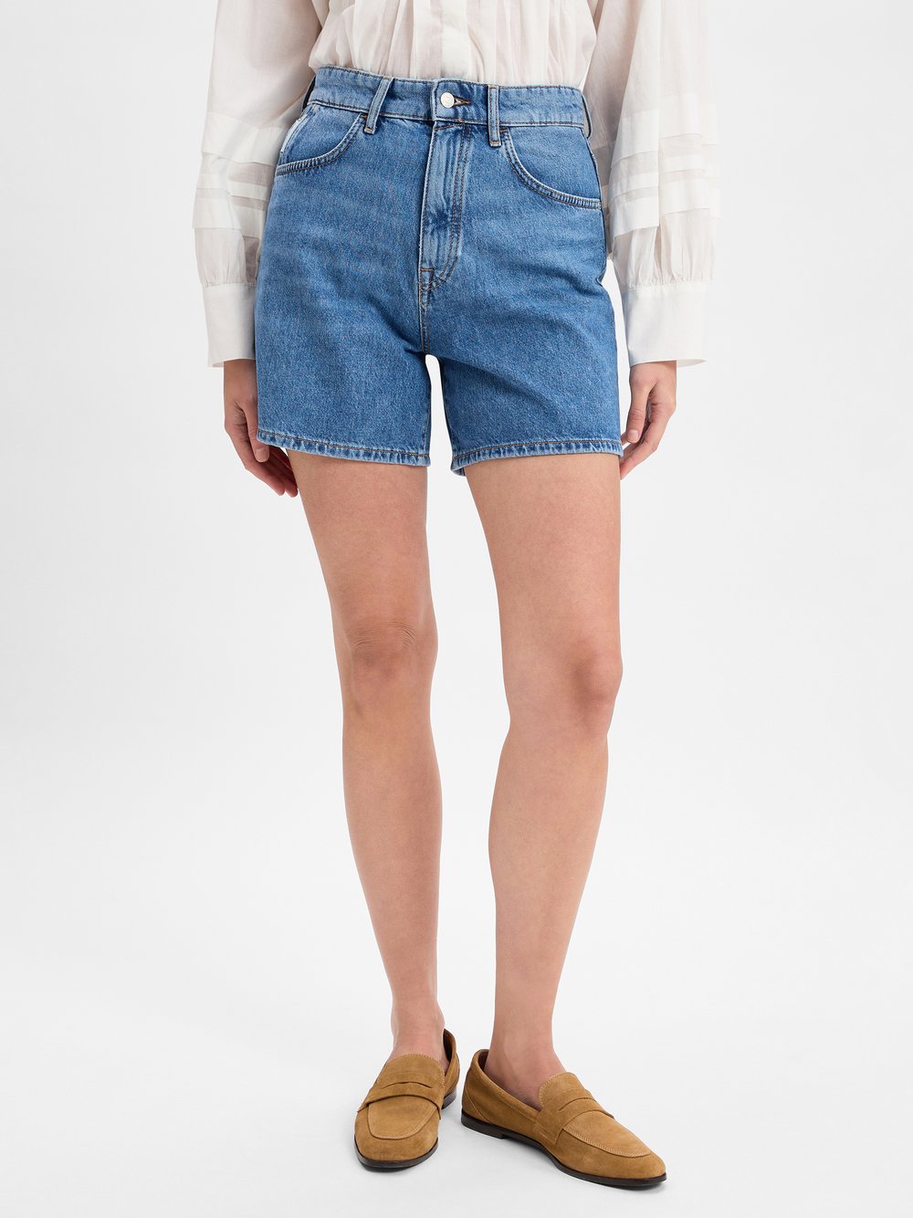 Marc O'Polo Denim Jeans-Shorts Damen Baumwolle blau, 30
