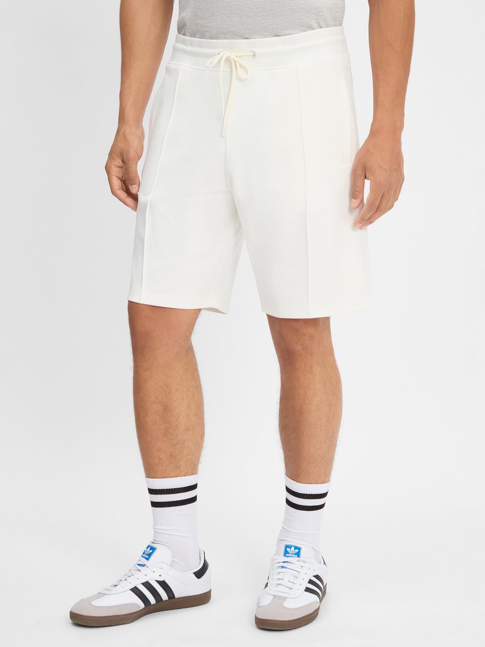 Finshley & Harding London Sweatshorts Herren Baumwolle weiß, S
