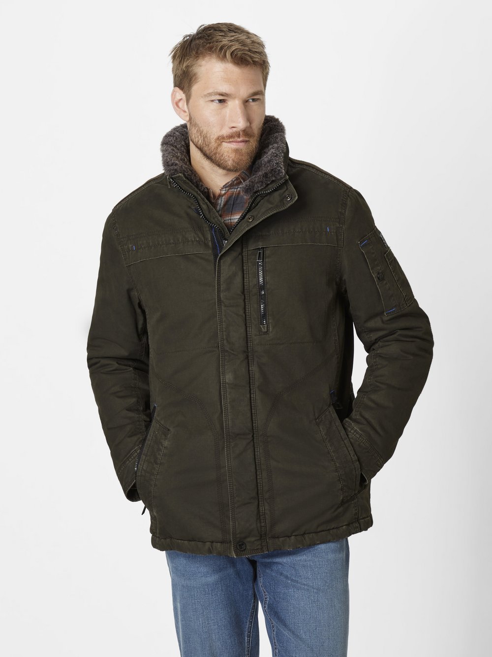 Redpoint Outdoorjacke Herren Baumwolle grün, 68