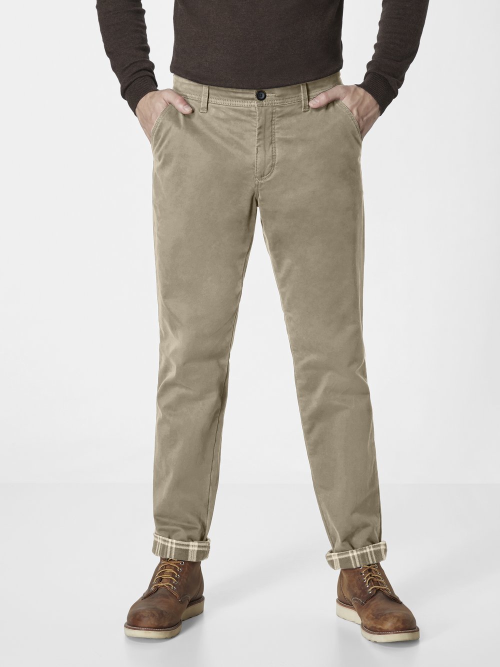 Thumbnail - Redpoint Chino Herren Baumwolle beige, 42-30