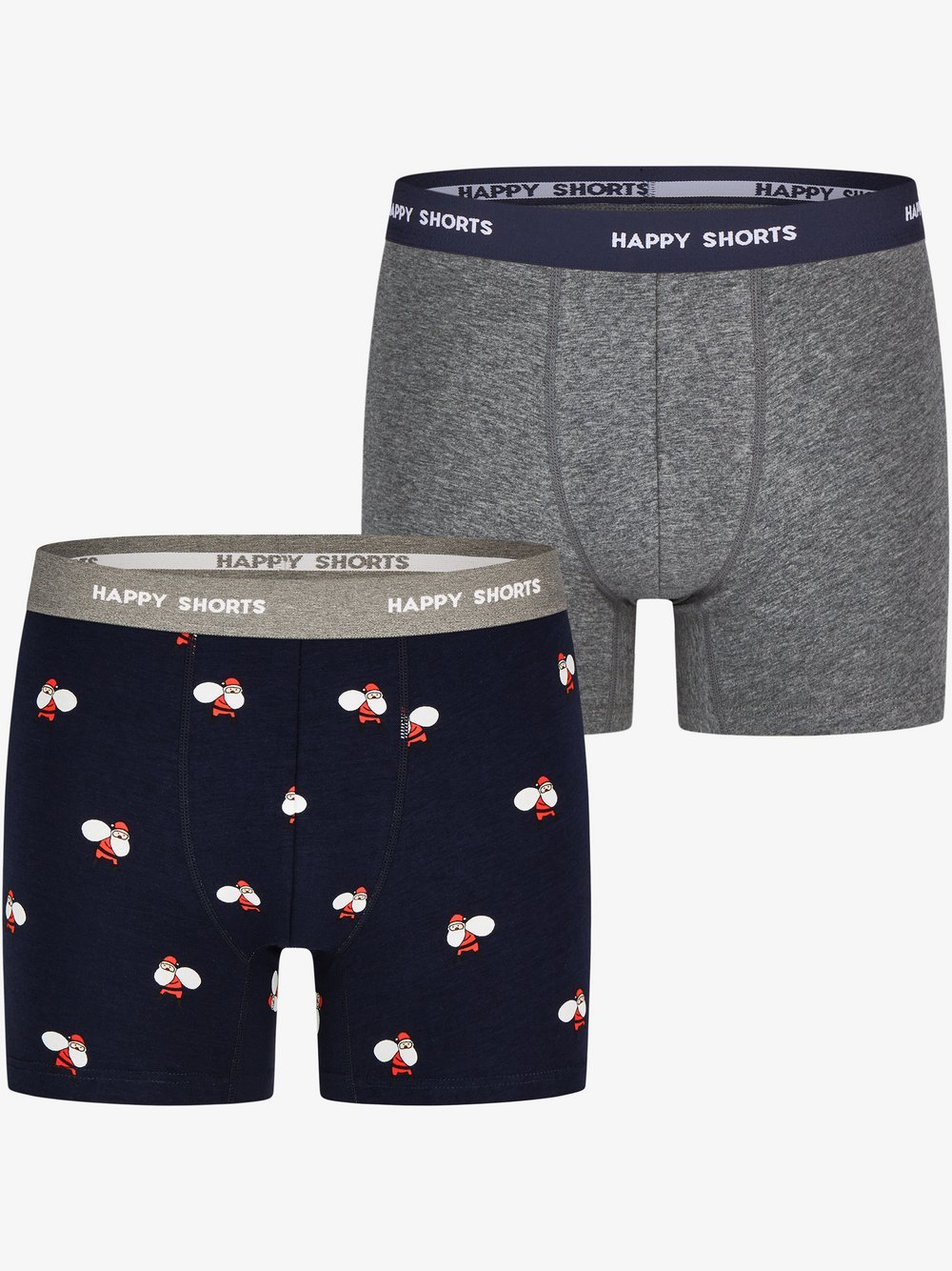 HAPPY SHORTS Retro Boxer  Herren Jersey grau bedruckt, XL