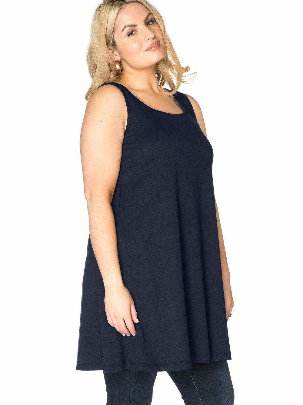 Thumbnail - YOEK Top Damen Viskose blau, XXL