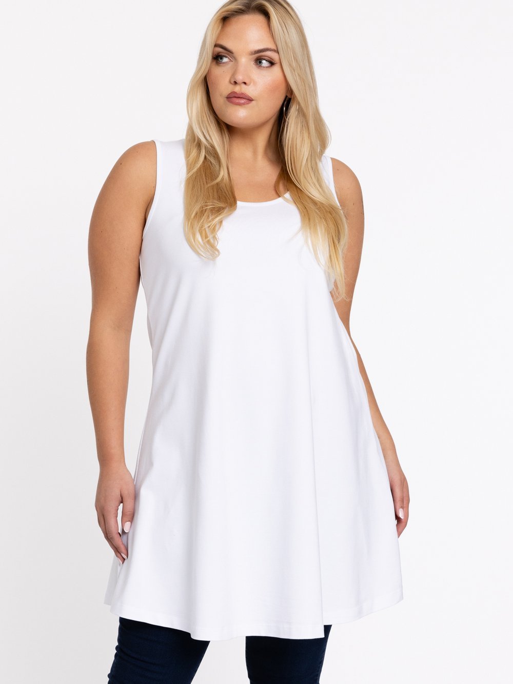 YOEK Top Damen Viskose weiß, M