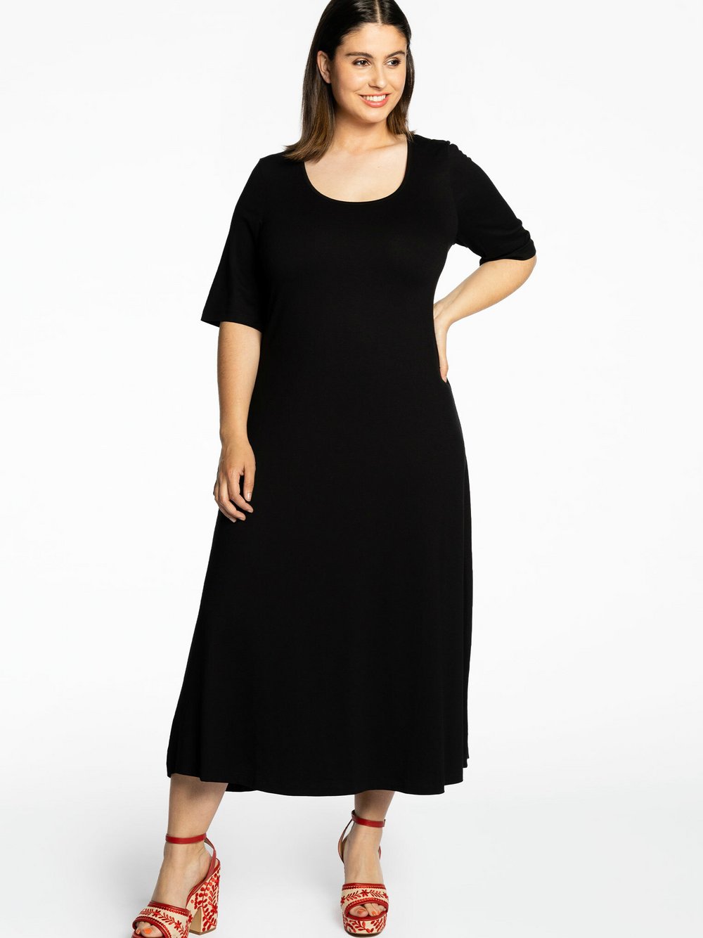 Thumbnail - YOEK Kleid Damen Viskose schwarz, 50-52