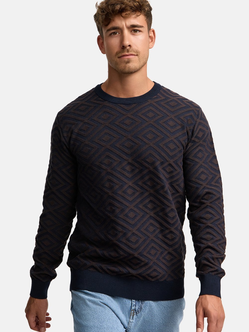 Indicode Strickpullover Herren Sweat braun, S