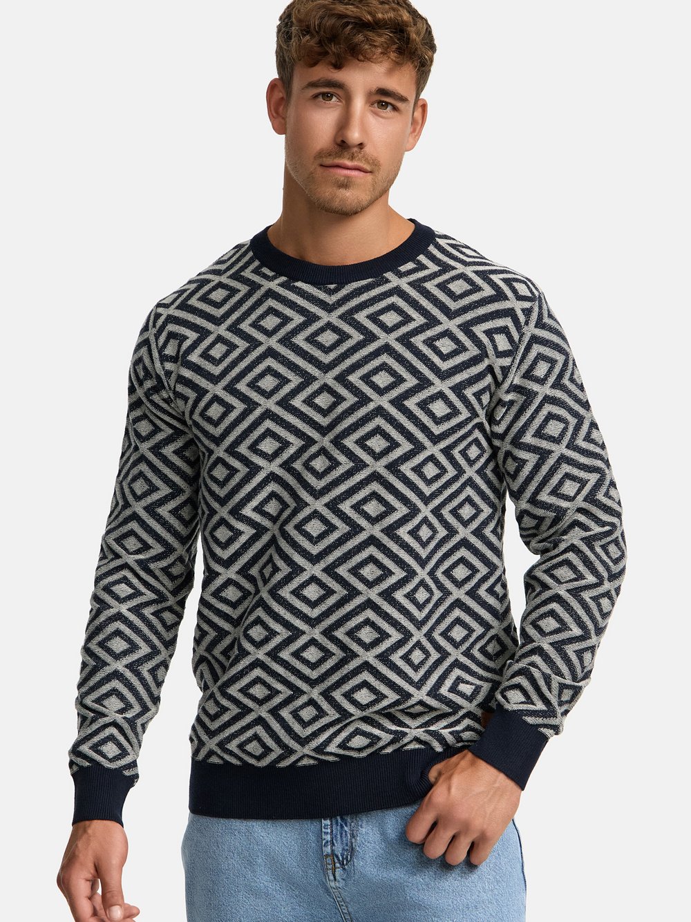 Indicode Strickpullover Herren Sweat weiß, XL