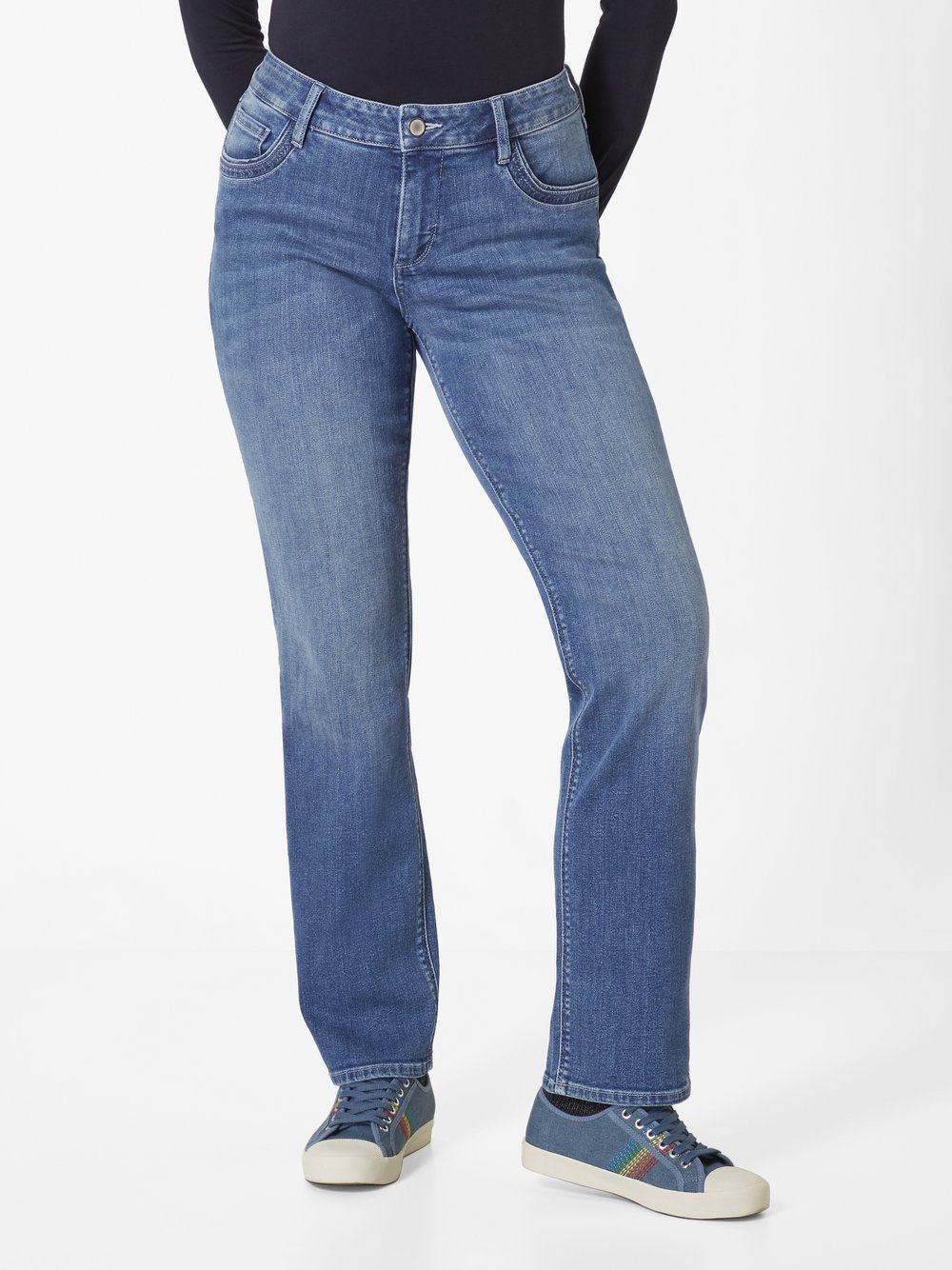 Paddock`s 5-Pocket Jeans Damen Baumwolle blau, 46-28