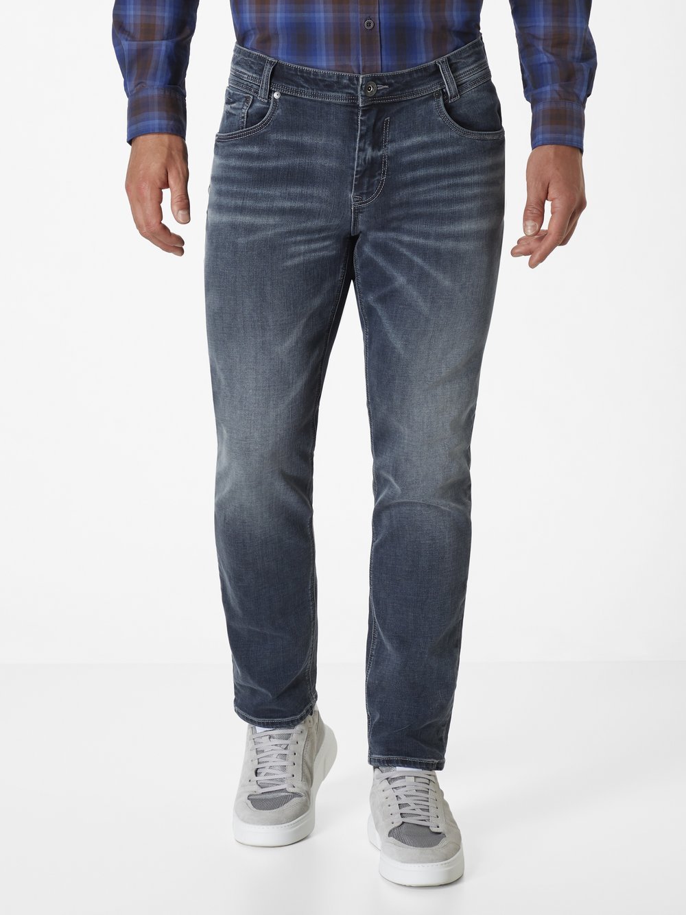 Paddock`s 5-Pocket Jeans Herren Baumwolle blau, 48-30