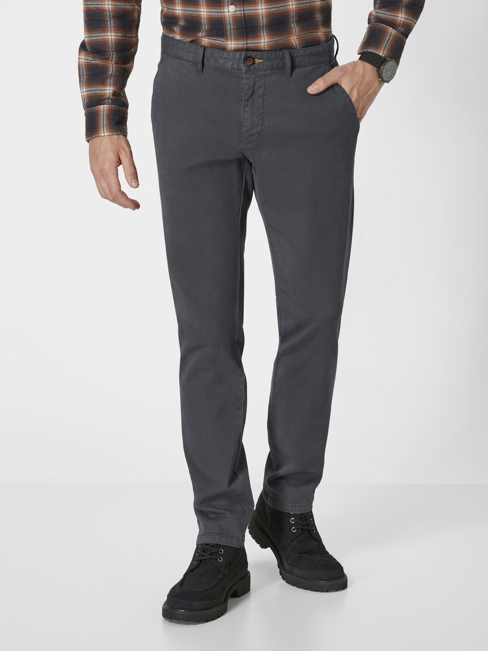 Redpoint Chino Herren Baumwolle grau, 40-32