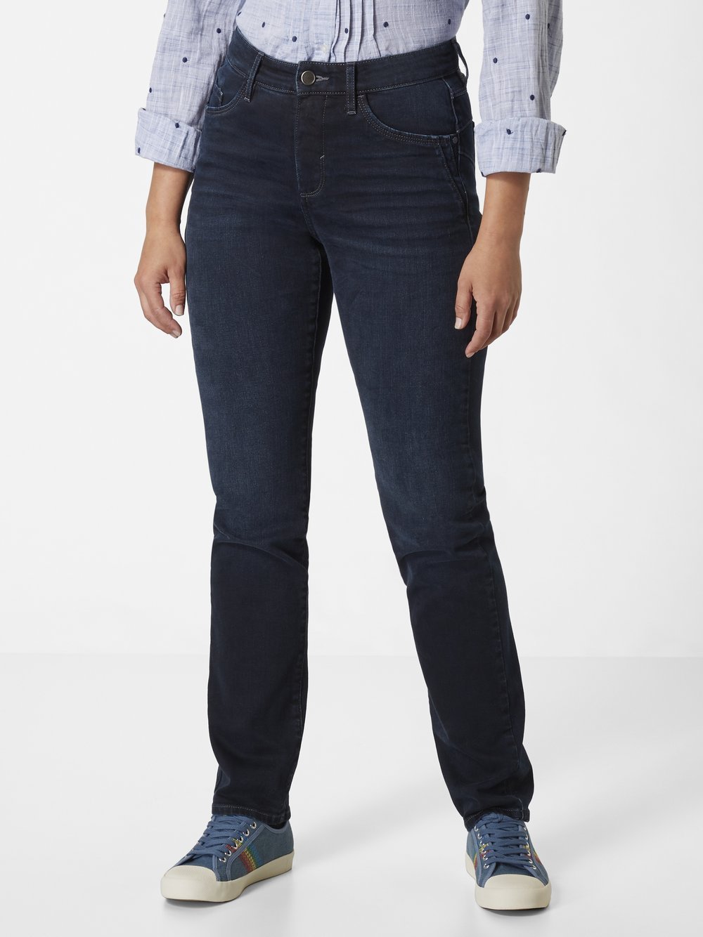 Paddock`s 5-Pocket Jeans Damen Baumwolle blau, 40-32