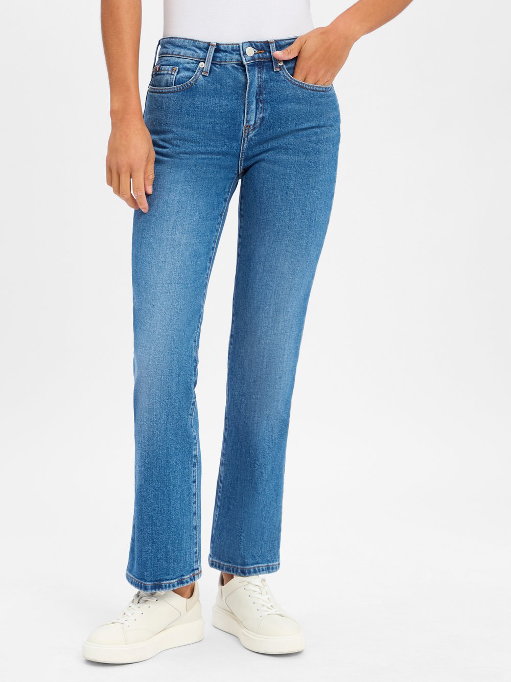 Tommy Hilfiger Bootcut-Jeans Damen Baumwolle blau, 31-30