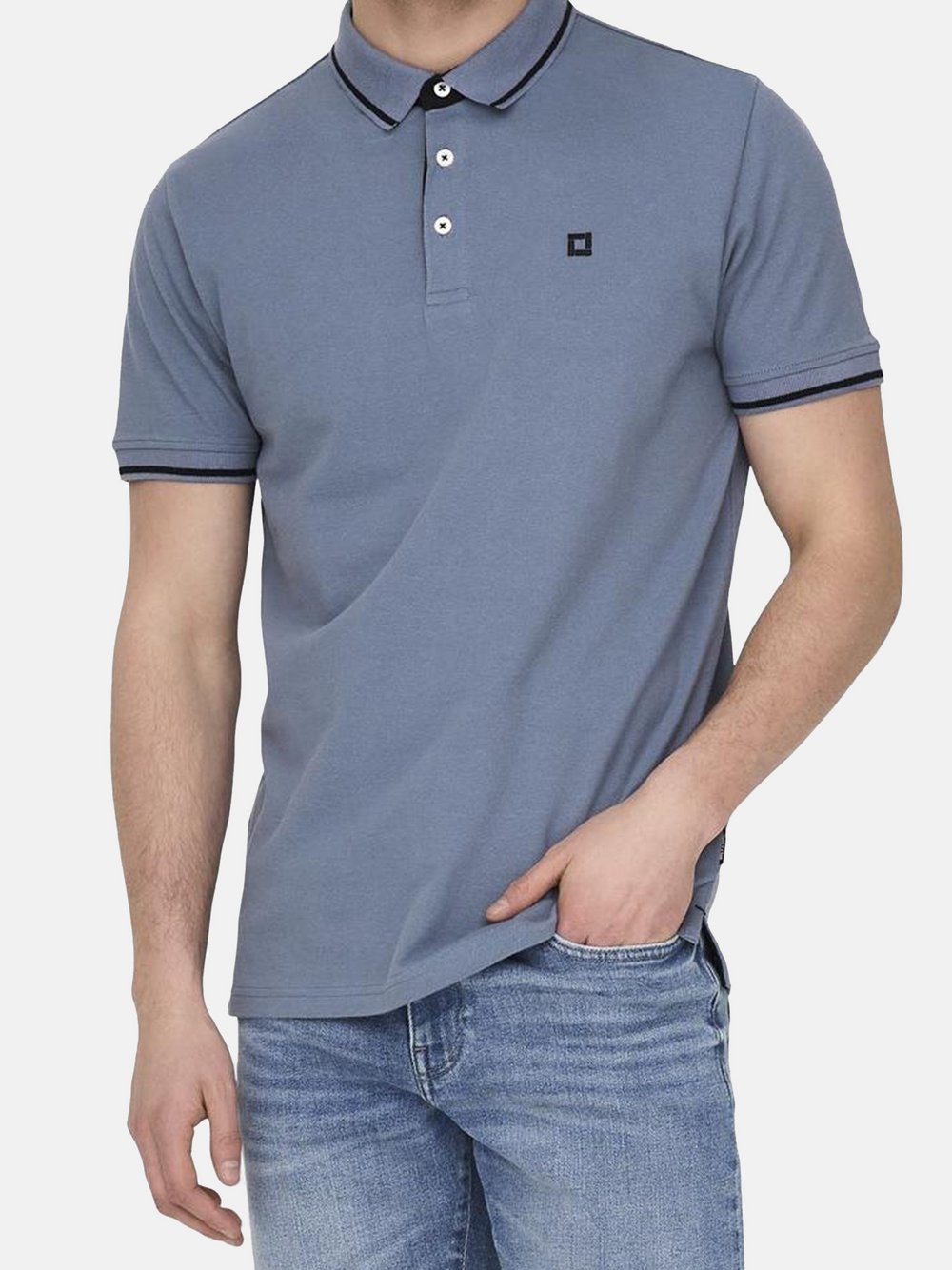 Only&Sons Poloshirt Herren Baumwolle blau, L