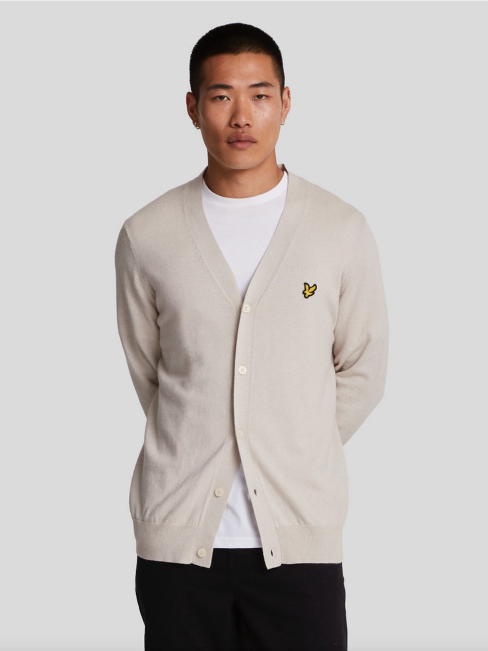 Lyle & Scott Cardigan Herren Baumwolle beige, XL