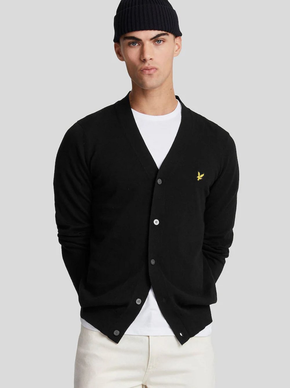 Lyle & Scott Cardigan Herren Baumwolle schwarz, M