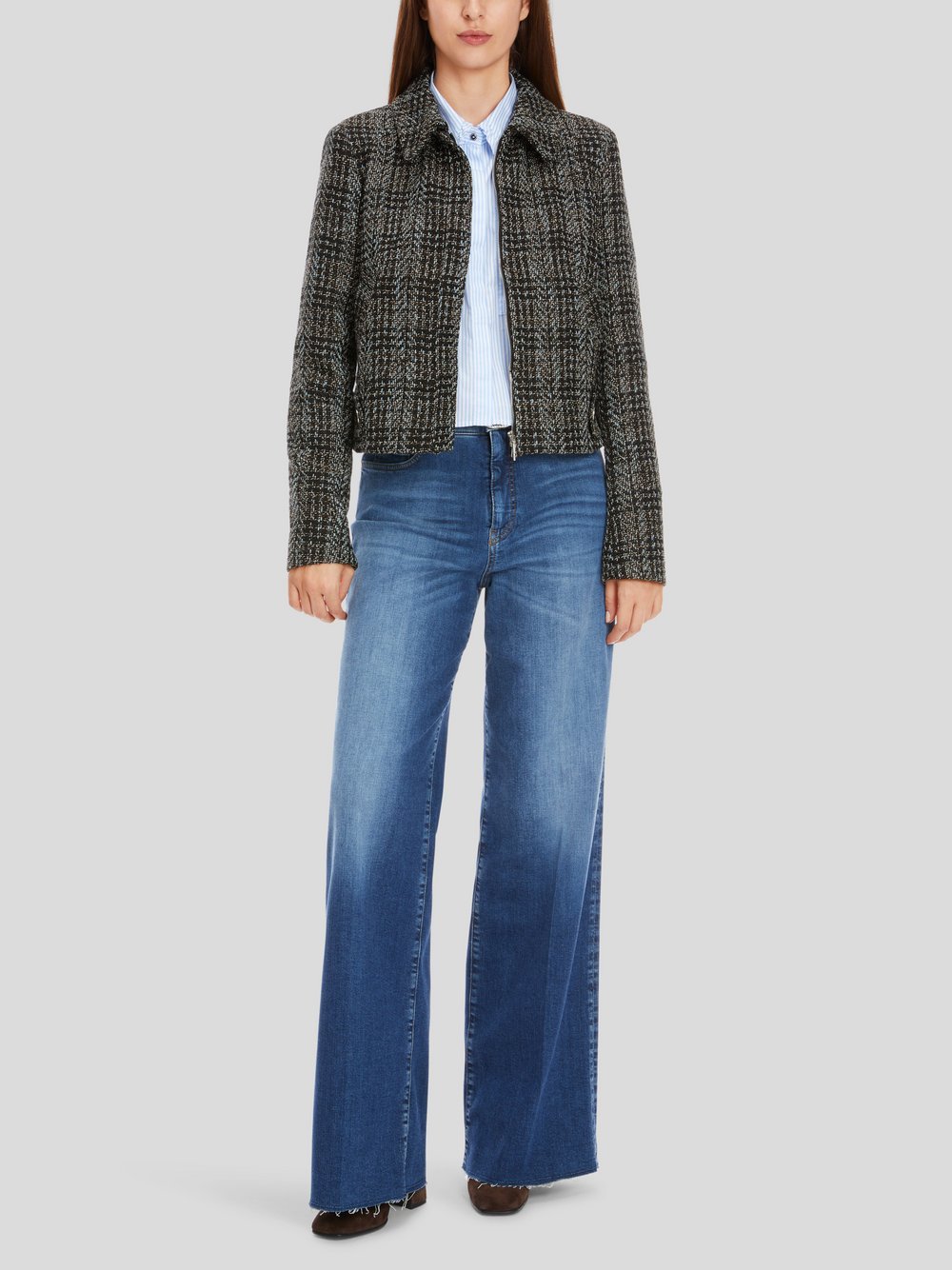 Marc Cain Jacke Damen blau gemustert, 44