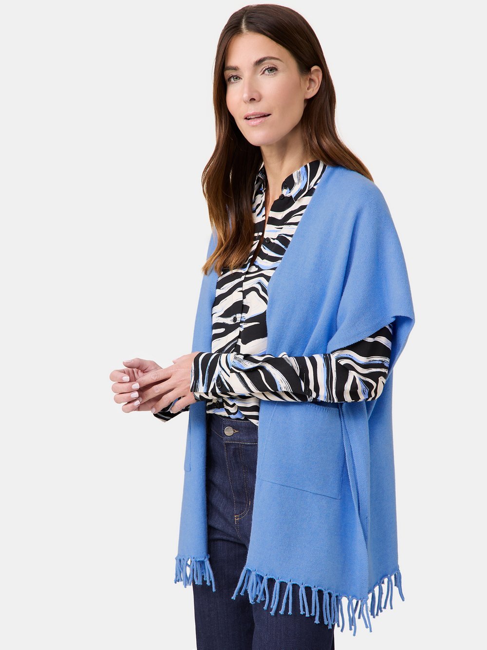 Gerry Weber Cape Damen Viskose blau, M