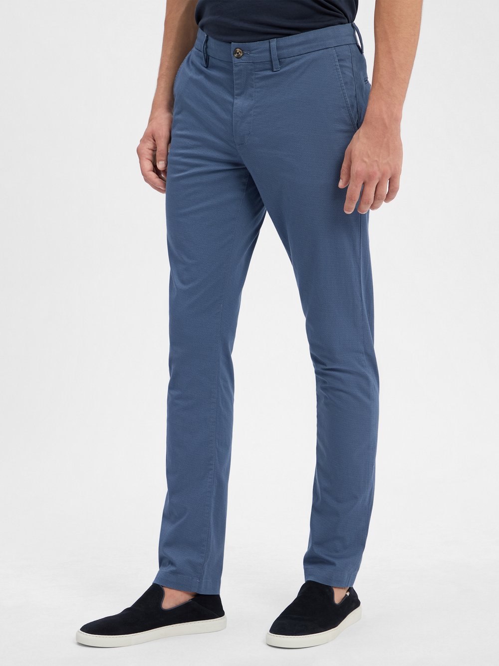 Tommy Hilfiger Chino Herren Baumwolle blau gemustert, 36-32