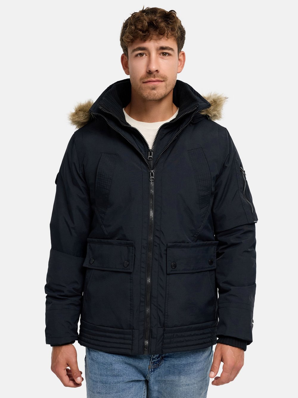 VAN GRAAF Indicode Herren Schwarz Winterjacke Polyamid Mittel