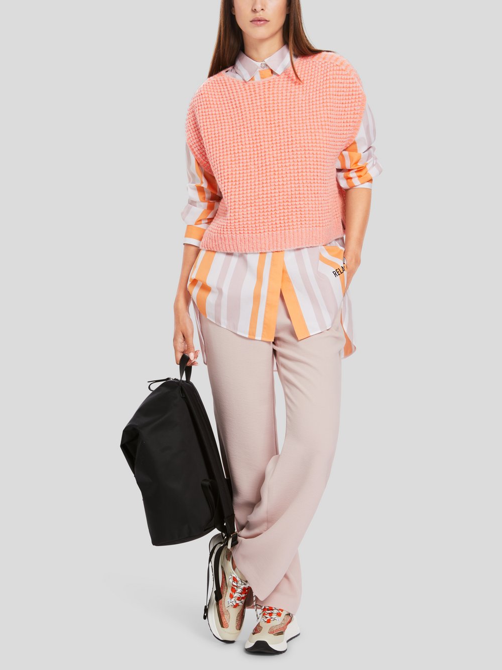 Thumbnail - Marc Cain Pullunder Damen Wolle rosa strukturiert, 42