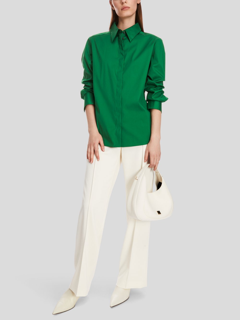 Thumbnail - Marc Cain Bluse Damen Baumwolle grün, 36