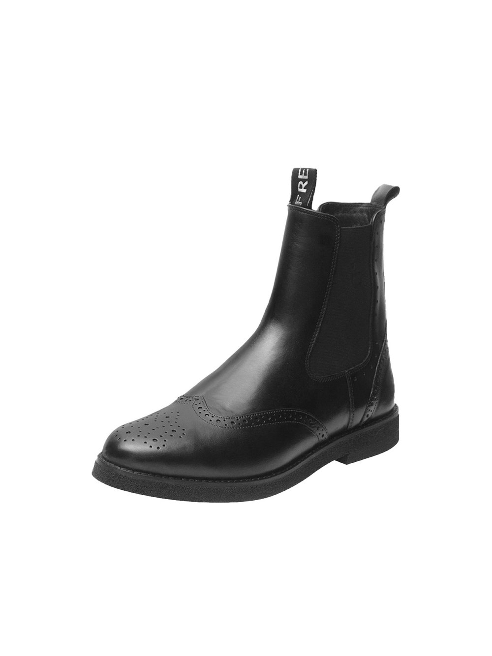 FREUDE Chelsea-Boots Damen Leder schwarz, 42