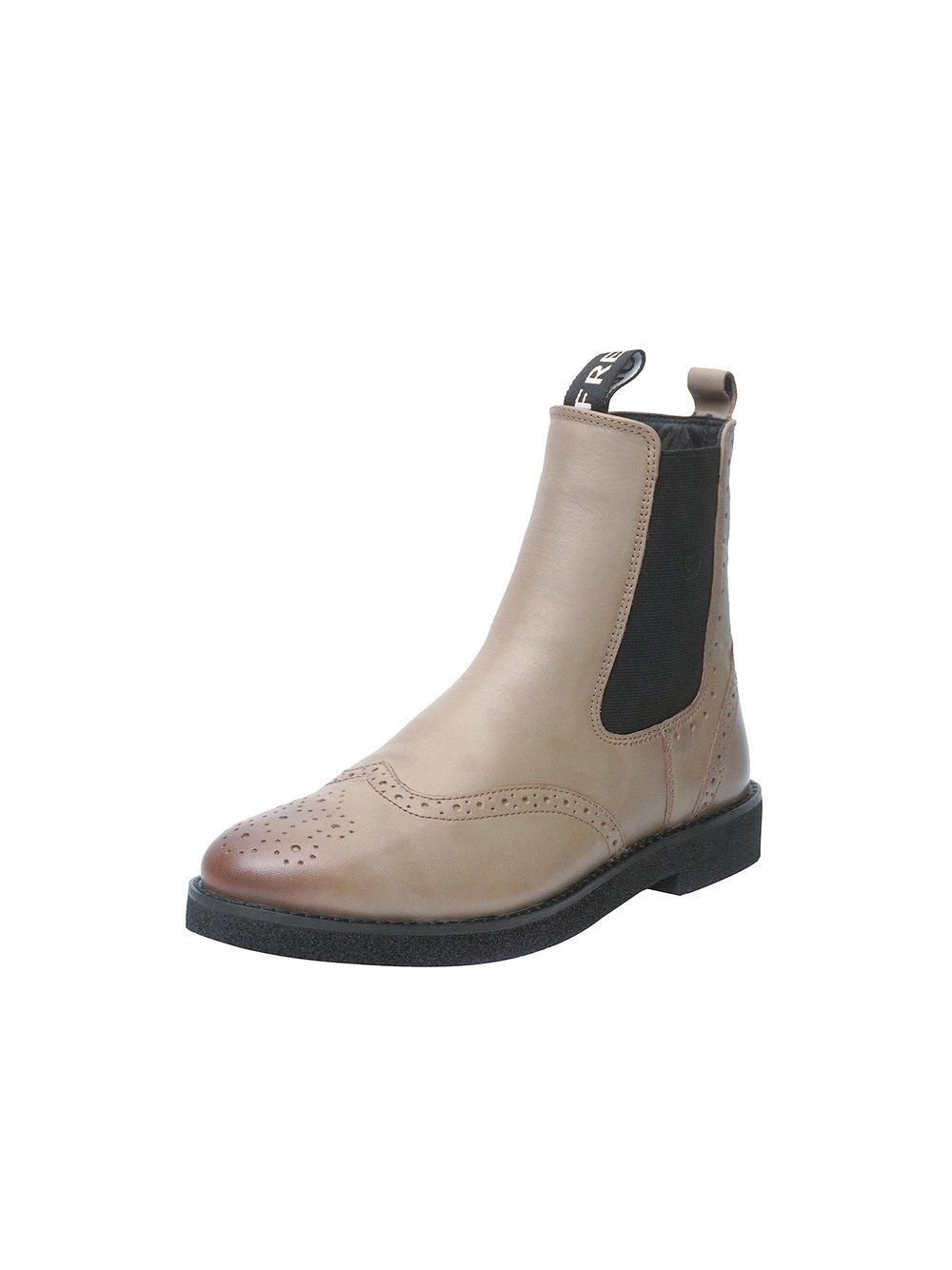 FREUDE Chelsea-Boots Damen Leder beige, 42