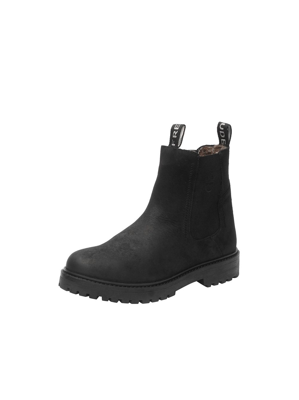 FREUDE Chelsea-Boots Damen Leder schwarz bedruckt, 37