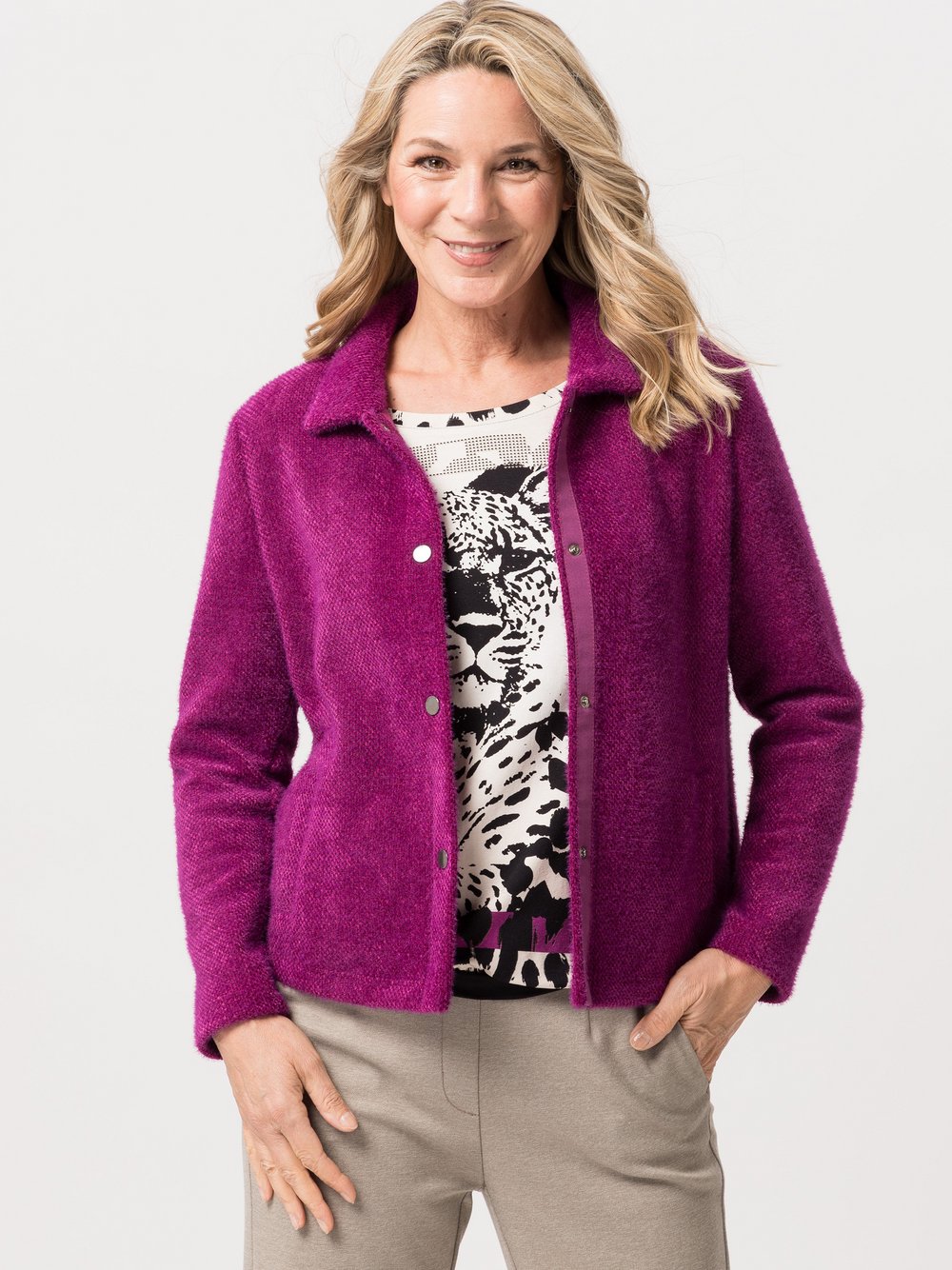 Frank Walder Strickjacke Damen lila, 50