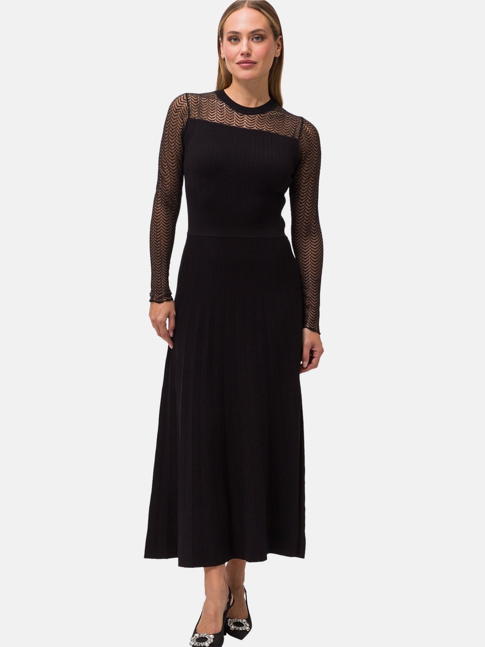 zero Strickkleid Damen Viskose schwarz, 36