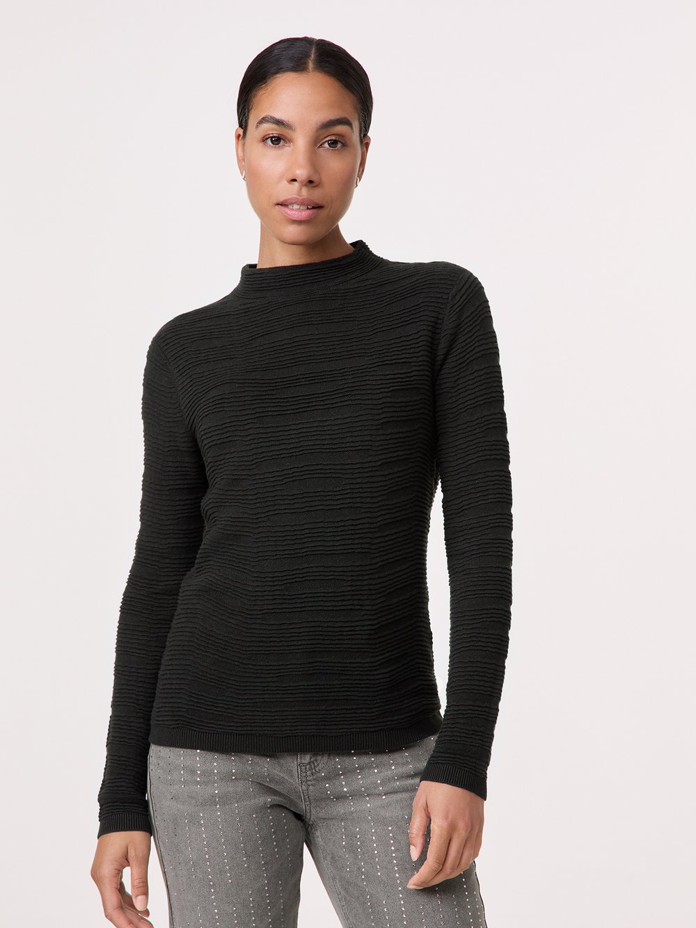 Taifun Pullover Damen Viskose schwarz, 36