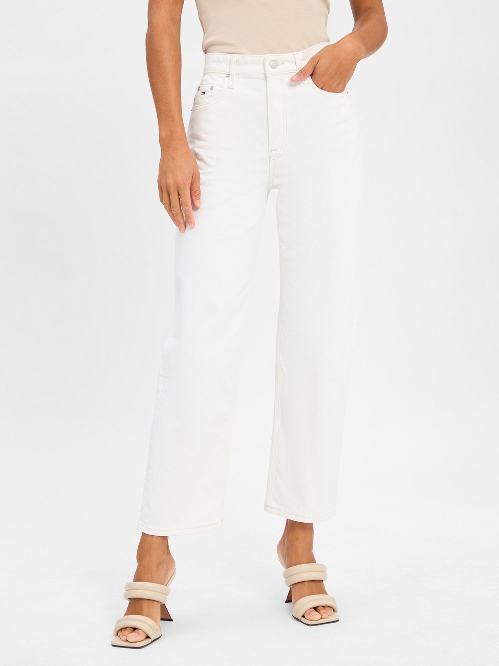 Tommy Jeans Straight Fit Jeans Damen Baumwolle weiß, 29-30