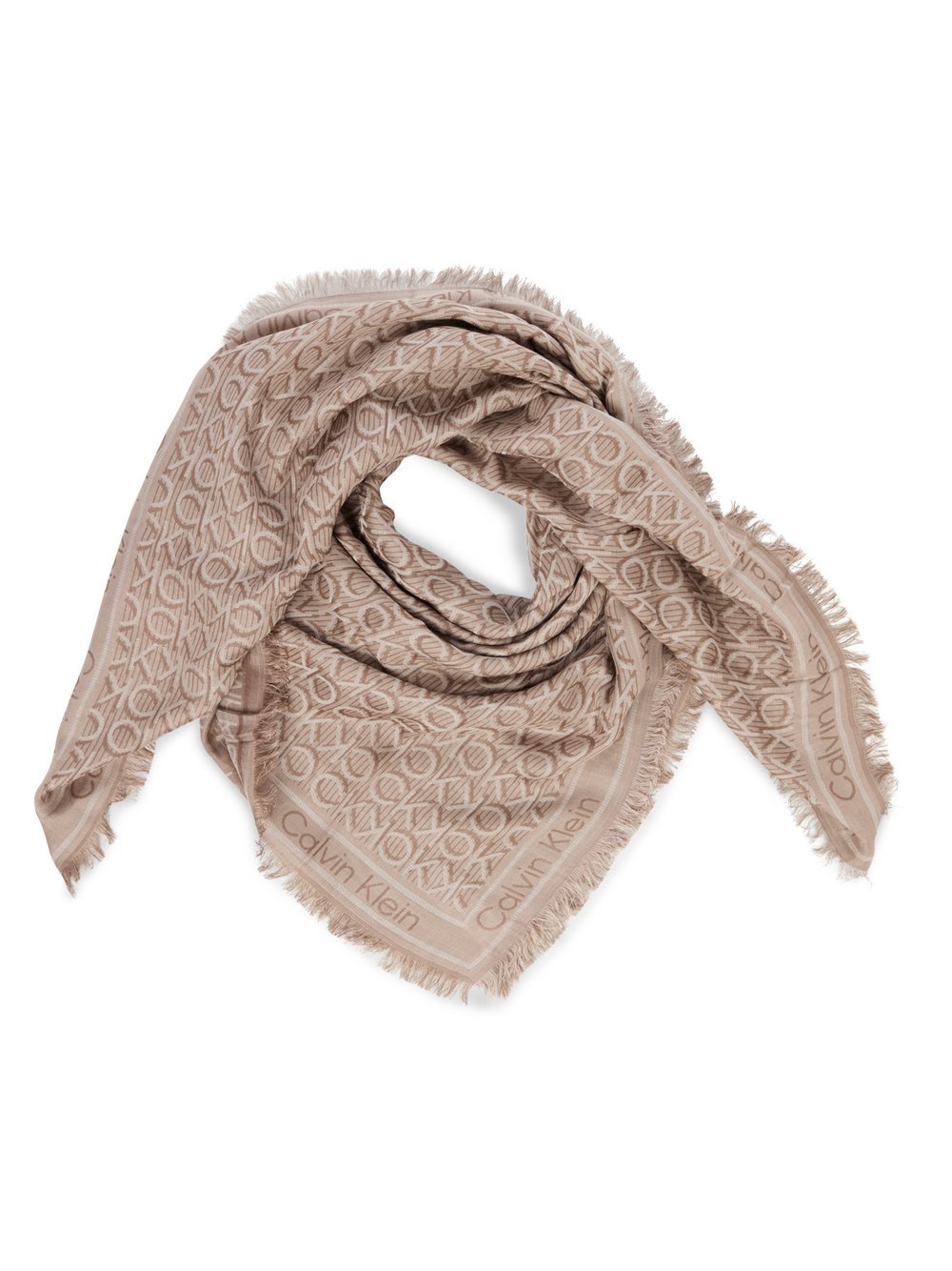 Calvin Klein Tuch Damen Modal beige gemustert, ONE SIZE