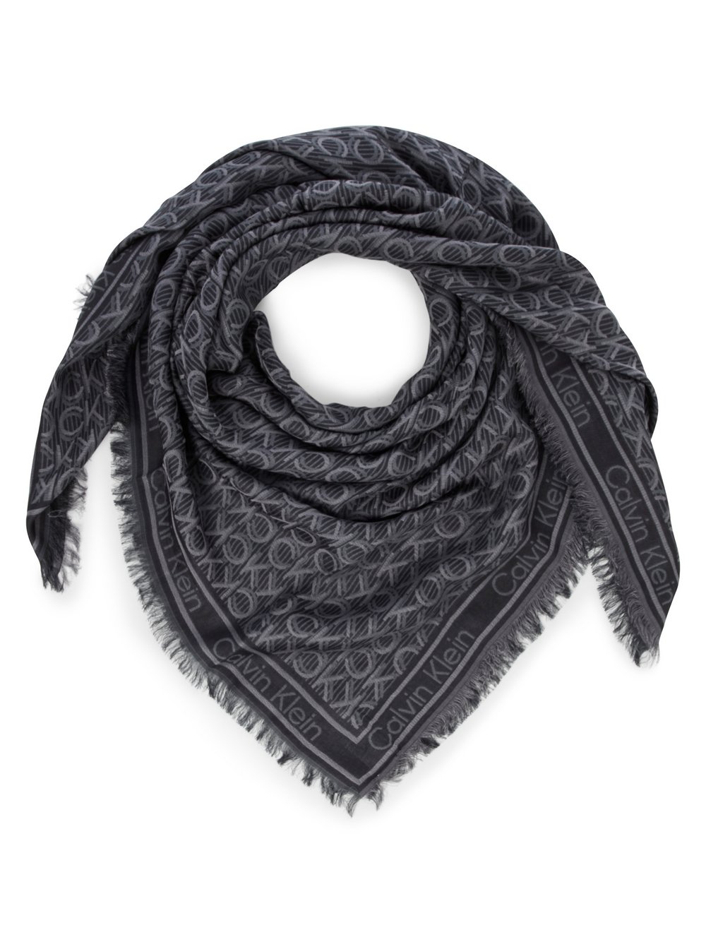 Calvin Klein Tuch Damen Modal grau gemustert, ONE SIZE