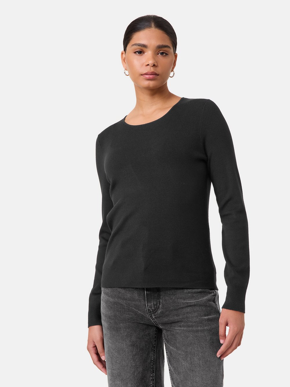 Taifun Pullover Damen Viskose schwarz, 46