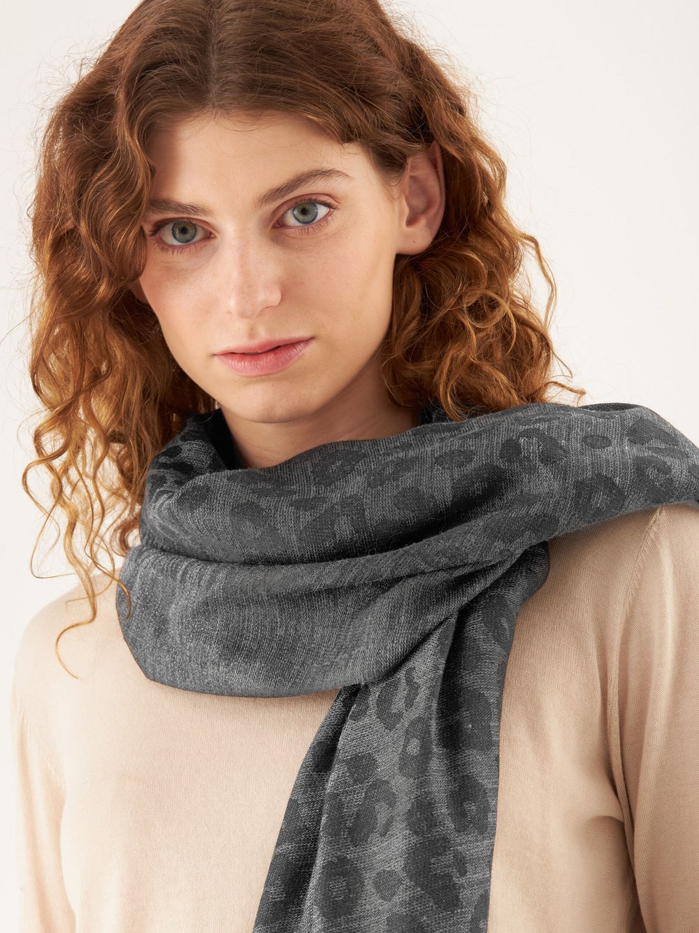 Codello Schal Damen Baumwolle schwarz bedruckt, ONE SIZE