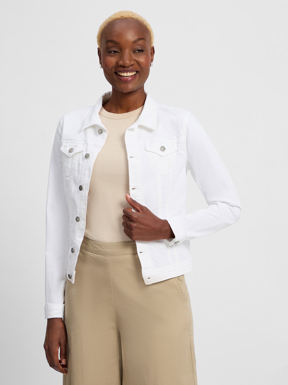 Thumbnail - soyaconcept® Jeansjacke Damen Baumwolle weiß, S