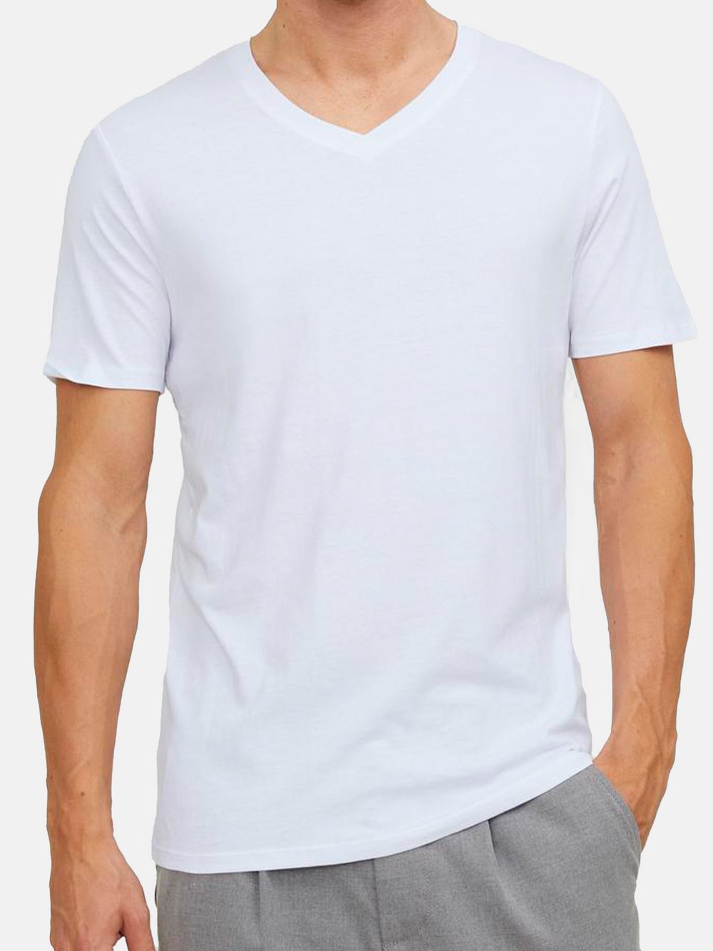 Jack & Jones Unterhemd Herren Baumwolle weiß, M