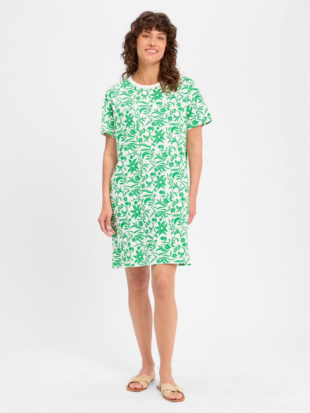 Marie Lund Kleid Damen Baumwolle mehrfarbig gemustert, M